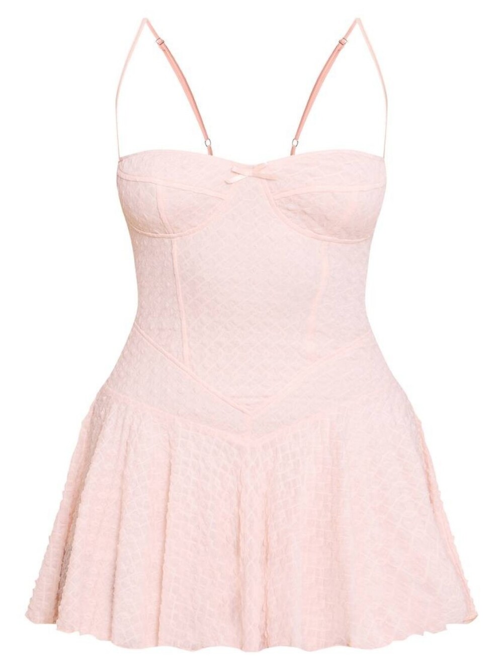 Pretty Little Thing Pink Textured Lace Strappy Skort Playsuit SOLD OUT NWT